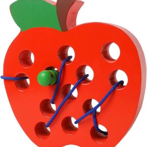 Coogam Wooden Lacing Apple Threading Learning Puzzle Toy – Item #5801