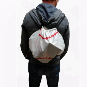 Baseball Vinyl Drawstring Cinch Backpack – Minor Blemishes