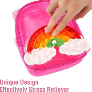 Rainbow Pop Backpack for Girls – Fidget Sensory Stress Release – Pink – Item #5632