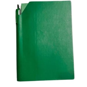 Essential Green Journal (8.5″ x 6″) with Ribbon Stylus Pen – Item #15942green