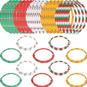 1080 Pcs Friendship Bracelets – Nylon Adjustable Woven Rope Bracelets – 5 Assorted Colors – Item #5769