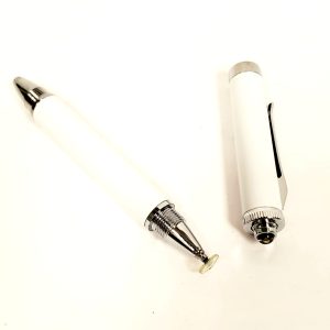 Intelligent Triple function Light-Up LED Pens w/ Stylus – White