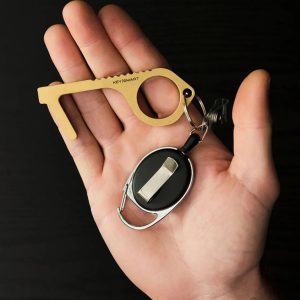 KeySmart Retractable Carabiner – Belt Clip Key Ring Reel – Item #5274