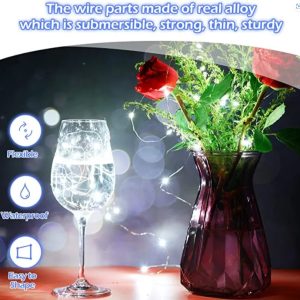Cool White – 400 Pcs LED Fairy Lights – 7 ft 20 LED Battery (included) Operated String Lights – Item #5734