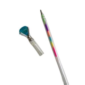 Novelty Jewel Top Gel Pen – Changing Colors – 7″ Long – Item #5927-24527