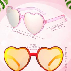 Mirrored Heart Shaped Sunglasses – Pink Frames – Item #5934