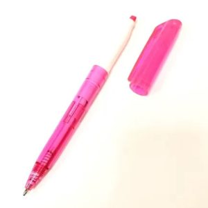 Dual 2 in 1 Plastic Pink Highlighter & Pen – #55883 – Item #5020