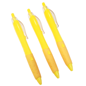 Piper Pen with Thick Yellow Plastic Barrel – Blue Ink – Item #5794-327yellow