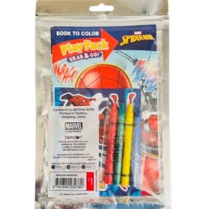 Marvel Spider-Man Play Pack – Coloring Book – Crayons – Stickers – Item #5898