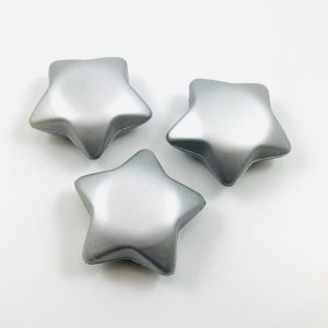 Silver Koozie Star Stress Ball – Item #40264S