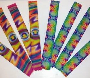 Retro Psychedelic Bright Color Slap Bracelets – Item #5474