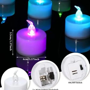 Lot of 1,152 LED Tea Light Candles – Color changing – Item #5720