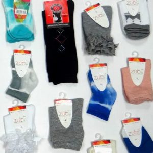 Zubii – Great Assortment of Girls Kids Boutique Fashion Socks – Mixed Sizes