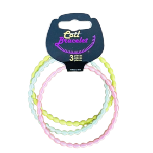 Touch of Nature Pastel Ridged Coil Bracelet – Set of 3 Styles – 50 Cents for Set of 3 – Item #6017