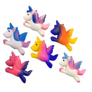Unicorn Squishy Stress Toy – 4.6″ x 3.5″ – Super Soft – Assorted Colors – Item #6131