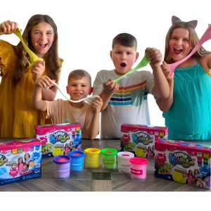 JKREW Super Klay – Stretch It, Pop It, Squeeze It, Poke It – 6 Assorted Colors – Item #6152