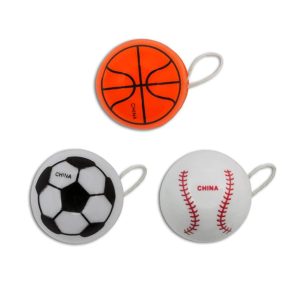 Assorted Sport Balls Yoyo’s – Soccer, Basketball and Baseballs – 1.75″ Diameter – Item #6173