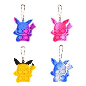 Push Pop Keychain Fidget Toys – Anti Stress Relief Sensory Toys – Assorted Colors – Item #6208