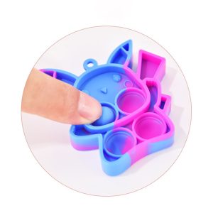 Push Pop Keychain Fidget Toys – Anti Stress Relief Sensory Toys – Assorted Colors – Item #6208