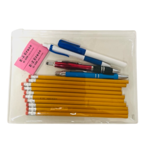Multifunctional Clear Zip Pouch – Pencil Case – 7″ x 10″ – Item #6308 MP9413BK
