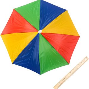 Umbrella Hat – for Kids and Adults - Funny Party Hats – Elastic – Rainbow Colors – Item # 6333