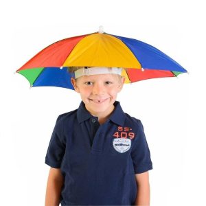 Umbrella Hat – for Kids and Adults - Funny Party Hats – Elastic – Rainbow Colors – Item # 6333