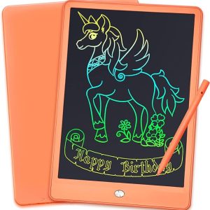 10 Inch LCD Writing Tablet – Colorful Screen Drawing Tablet – Orange – Item #6494